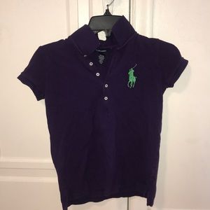 Kids purple polo shirt